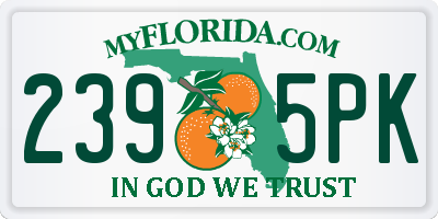 FL license plate 2395PK