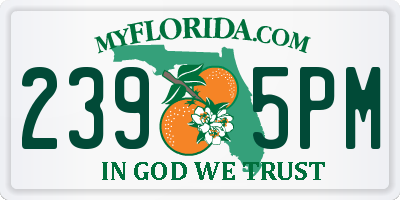 FL license plate 2395PM