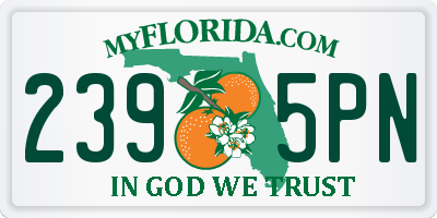 FL license plate 2395PN