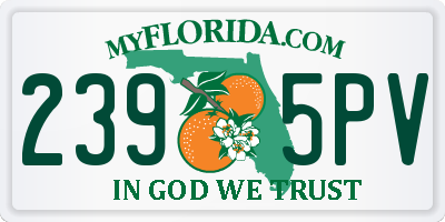 FL license plate 2395PV