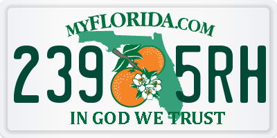 FL license plate 2395RH