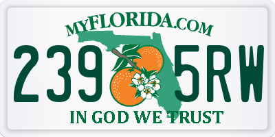 FL license plate 2395RW