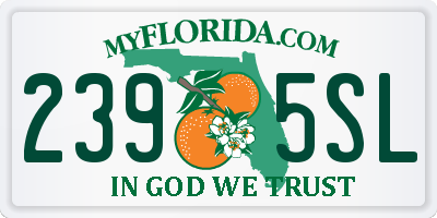 FL license plate 2395SL