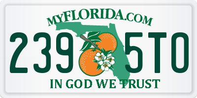 FL license plate 2395TO
