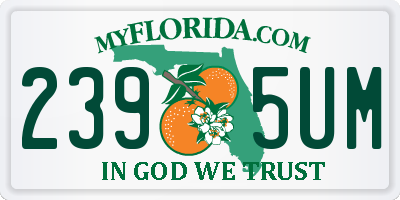FL license plate 2395UM