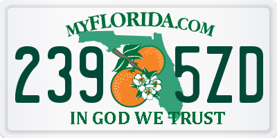 FL license plate 2395ZD