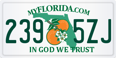 FL license plate 2395ZJ