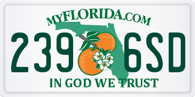 FL license plate 2396SD