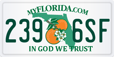 FL license plate 2396SF