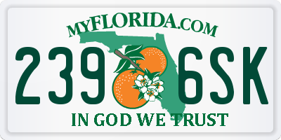 FL license plate 2396SK