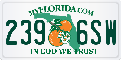 FL license plate 2396SW