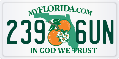 FL license plate 2396UN