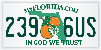 FL license plate 2396US