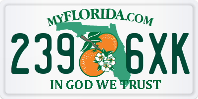 FL license plate 2396XK