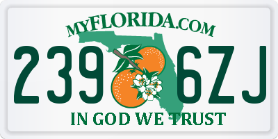 FL license plate 2396ZJ