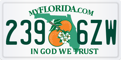 FL license plate 2396ZW