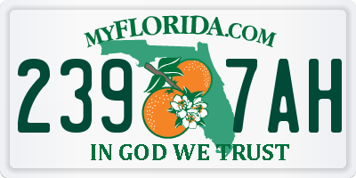 FL license plate 2397AH