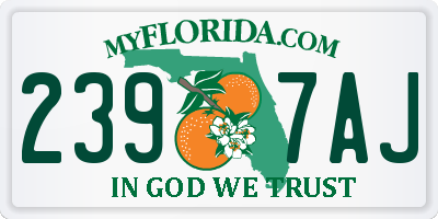 FL license plate 2397AJ