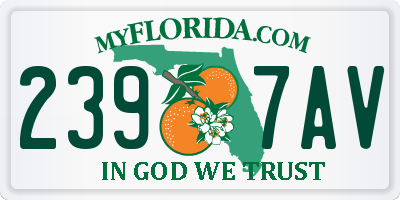 FL license plate 2397AV
