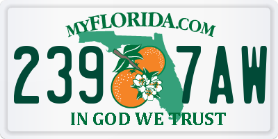 FL license plate 2397AW