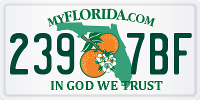 FL license plate 2397BF
