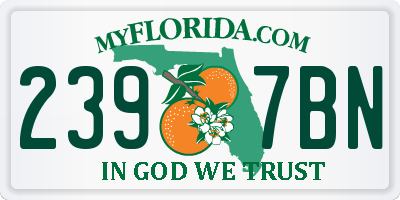FL license plate 2397BN