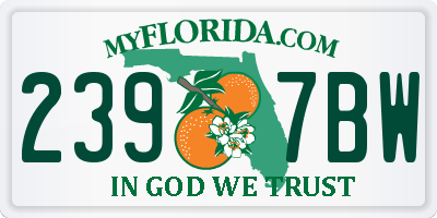 FL license plate 2397BW
