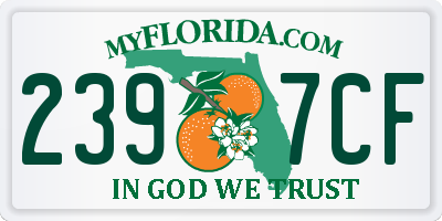 FL license plate 2397CF