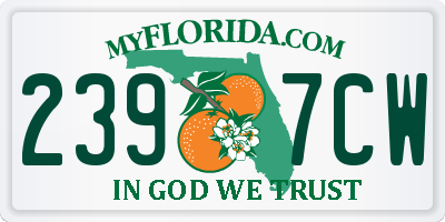 FL license plate 2397CW