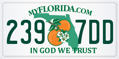 FL license plate 2397DD