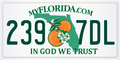 FL license plate 2397DL