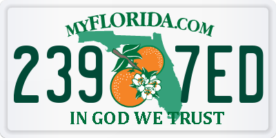 FL license plate 2397ED
