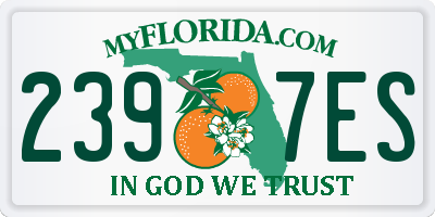 FL license plate 2397ES
