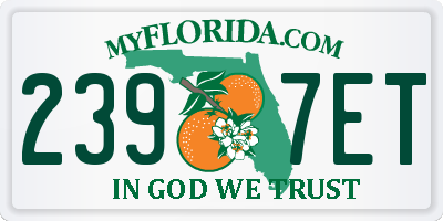 FL license plate 2397ET