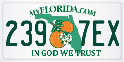 FL license plate 2397EX