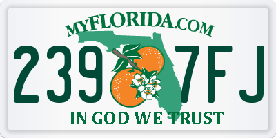FL license plate 2397FJ