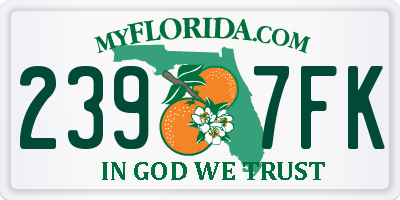 FL license plate 2397FK