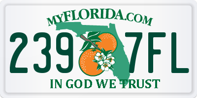 FL license plate 2397FL