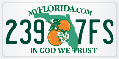 FL license plate 2397FS