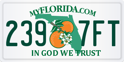 FL license plate 2397FT