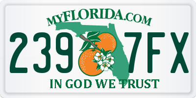 FL license plate 2397FX