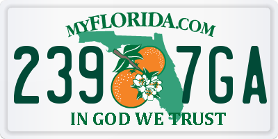 FL license plate 2397GA