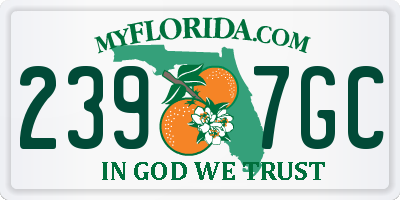 FL license plate 2397GC