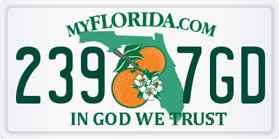 FL license plate 2397GD