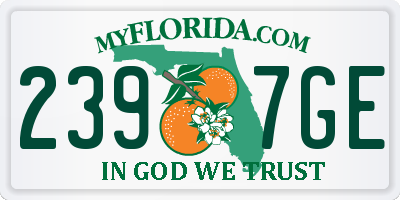 FL license plate 2397GE