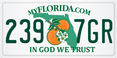 FL license plate 2397GR