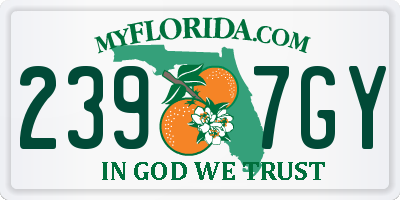 FL license plate 2397GY