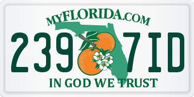 FL license plate 2397ID