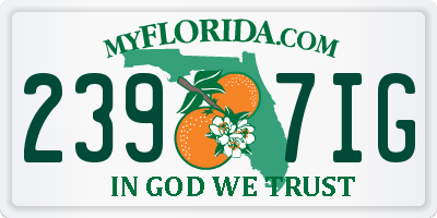 FL license plate 2397IG