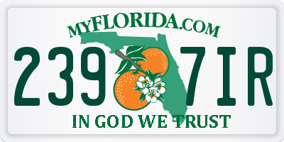 FL license plate 2397IR